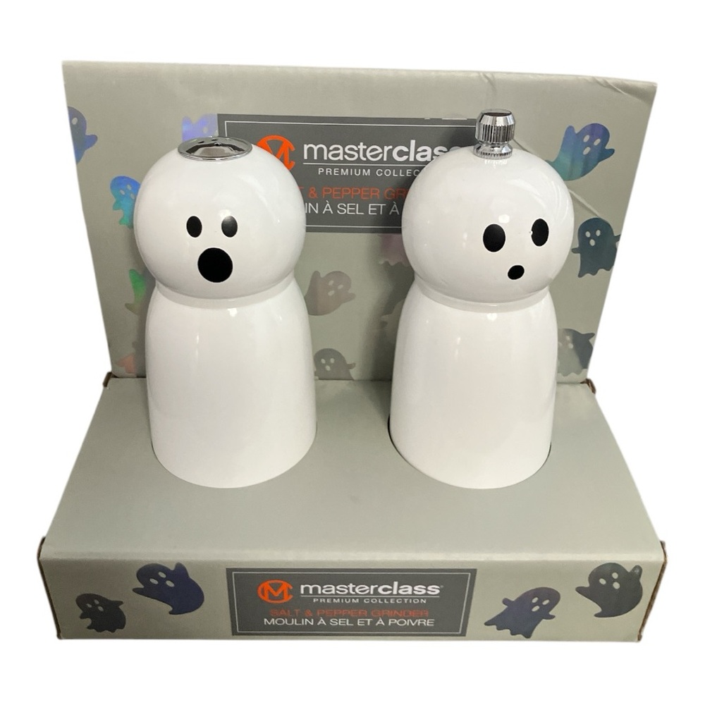 Halloween Ghost Salt & Pepper Shaker Grinder New in box